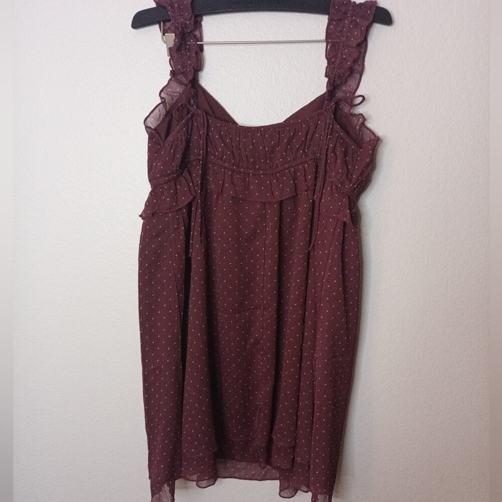 American Eagle Mauve Dress Babydoll Y2K Whimsy Prairie Boho Fairy NEW - Picture 2 of 9
